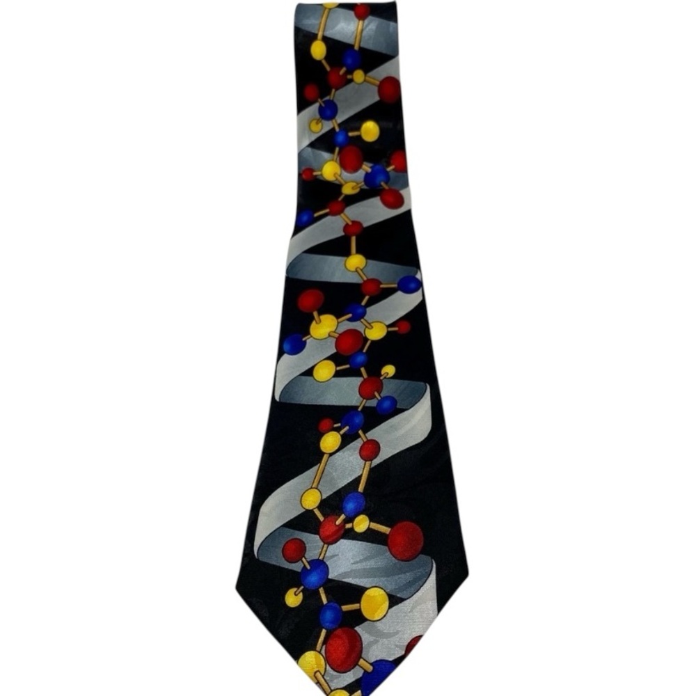 Steve Harris DNA Helix Handmade Tie Black and Grey.